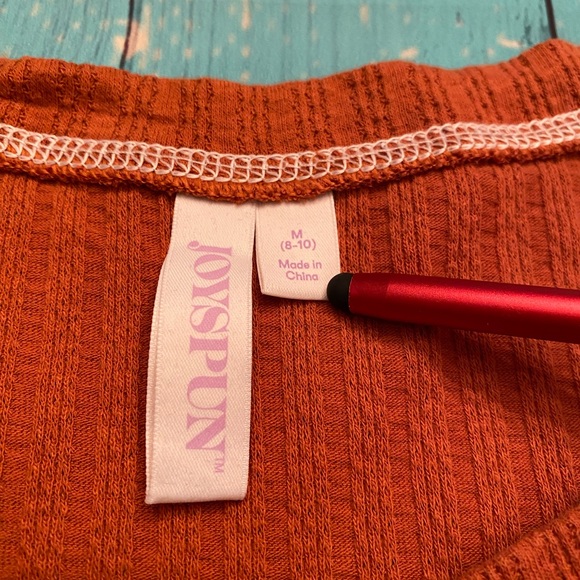 Textured Rust Pajama Set - Picture 4 of 15